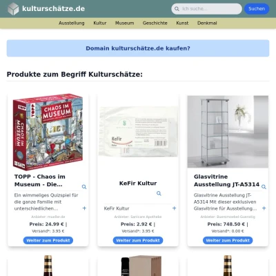 Screenshot kulturschätze.de