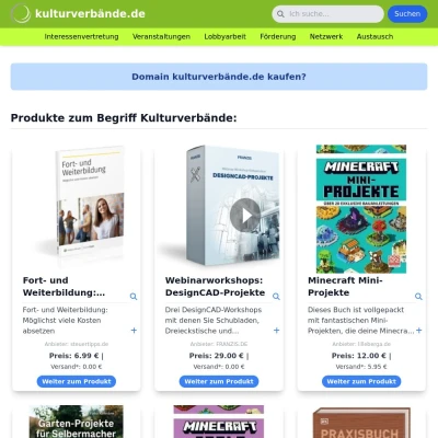 Screenshot kulturverbände.de