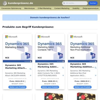 Screenshot kundenpräsenz.de