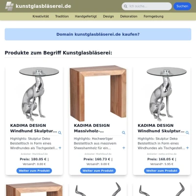 Screenshot kunstglasbläserei.de