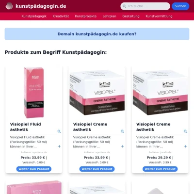 Screenshot kunstpädagogin.de