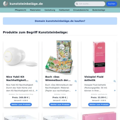 Screenshot kunststeinbeläge.de