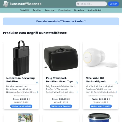 Screenshot kunststofffässer.de