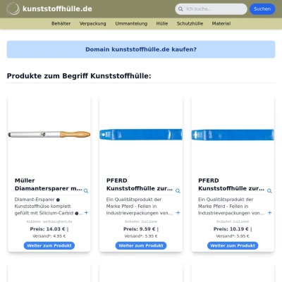 Screenshot kunststoffhülle.de