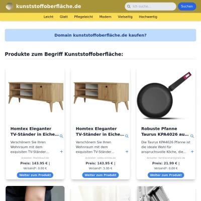 Screenshot kunststoffoberfläche.de