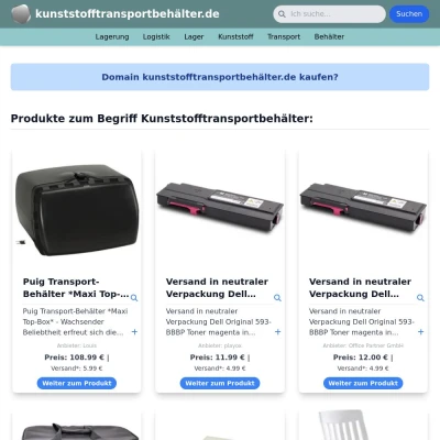 Screenshot kunststofftransportbehälter.de