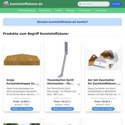 Screenshot kunststoffzäune.de