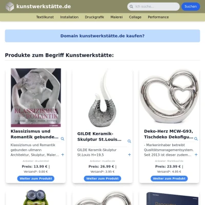 Screenshot kunstwerkstätte.de