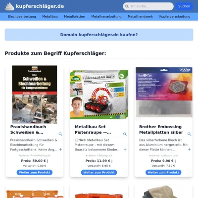 Screenshot kupferschläger.de