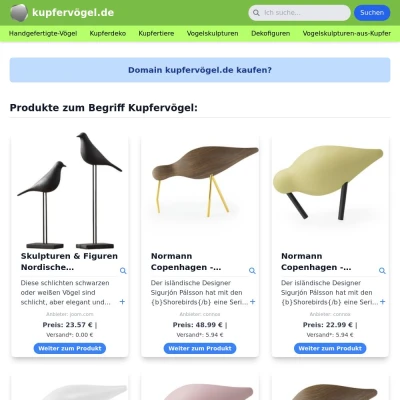 Screenshot kupfervögel.de