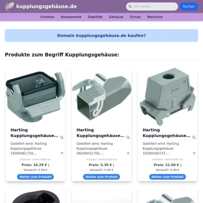 Screenshot kupplungsgehäuse.de