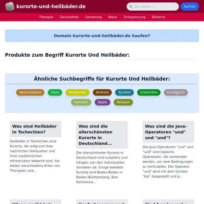 Screenshot kurorte-und-heilbäder.de