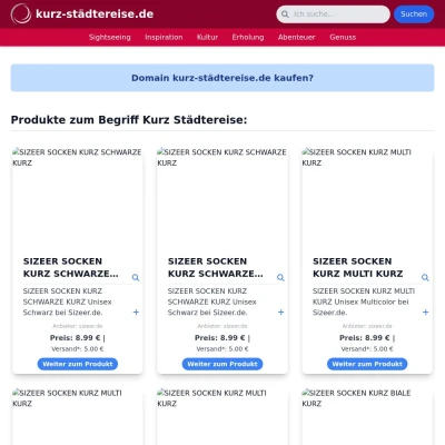 Screenshot kurz-städtereise.de