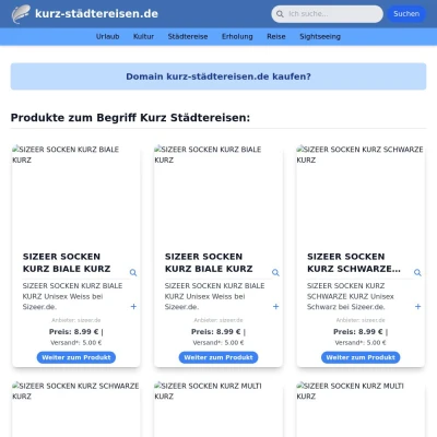 Screenshot kurz-städtereisen.de