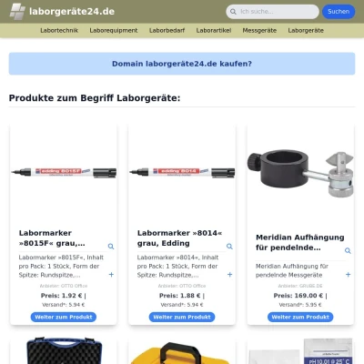 Screenshot laborgeräte24.de