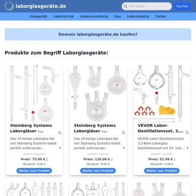 Screenshot laborglasgeräte.de