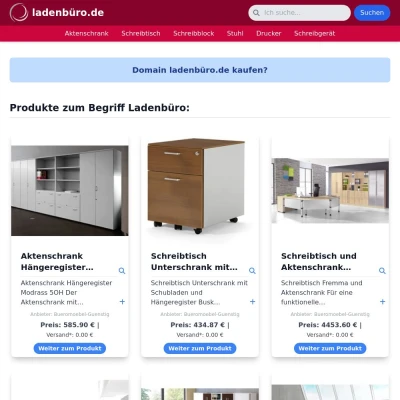 Screenshot ladenbüro.de