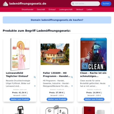 Screenshot ladenöffnungsgesetz.de