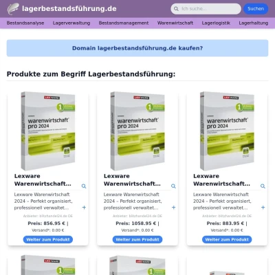 Screenshot lagerbestandsführung.de