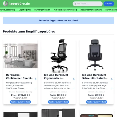 Screenshot lagerbüro.de