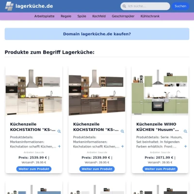 Screenshot lagerküche.de