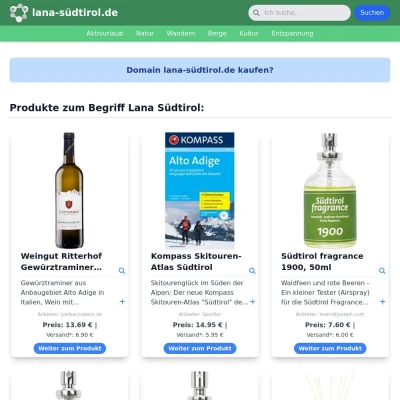 Screenshot lana-südtirol.de