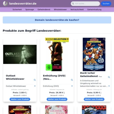 Screenshot landesverräter.de