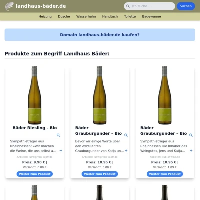 Screenshot landhaus-bäder.de