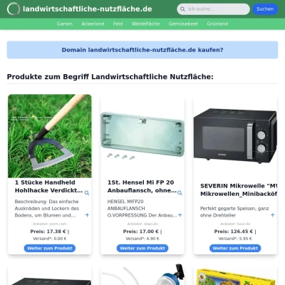 Screenshot landwirtschaftliche-nutzfläche.de