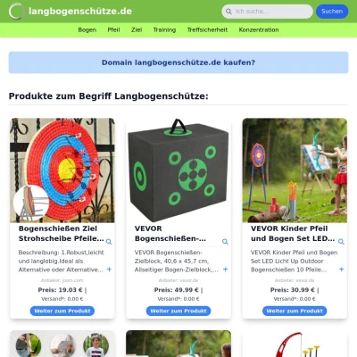 Screenshot langbogenschütze.de