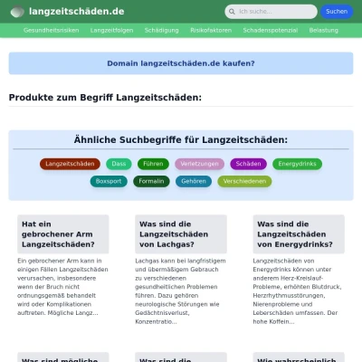 Screenshot langzeitschäden.de