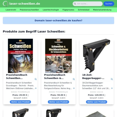 Screenshot laser-schweißen.de