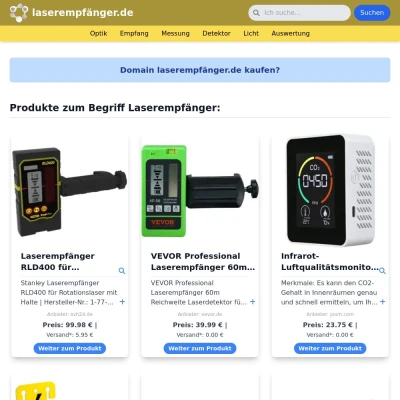 Screenshot laserempfänger.de