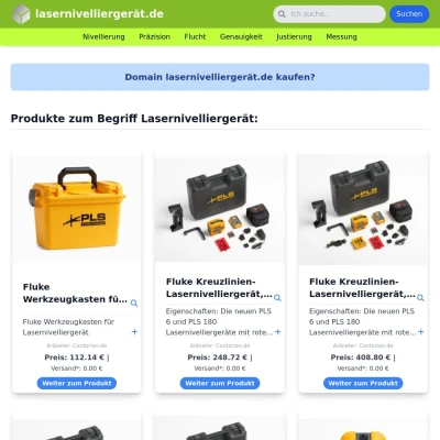 Screenshot lasernivelliergerät.de