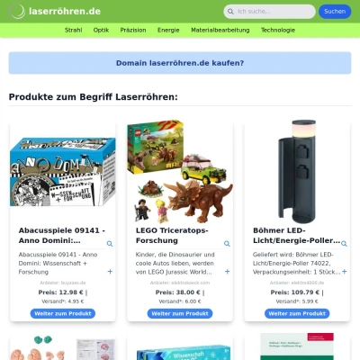 Screenshot laserröhren.de