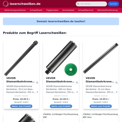 Screenshot laserschweißen.de