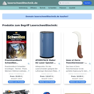 Screenshot laserschweißtechnik.de