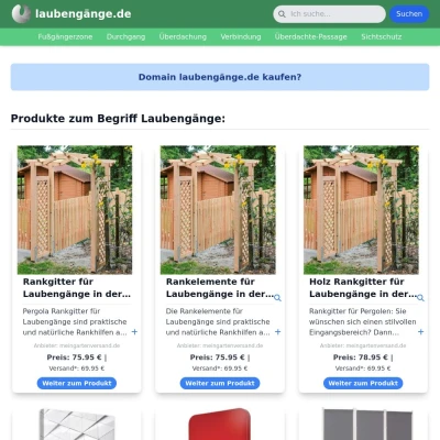 Screenshot laubengänge.de