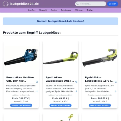 Screenshot laubgebläse24.de