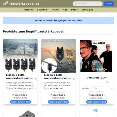 Screenshot lautstärkepegel.de