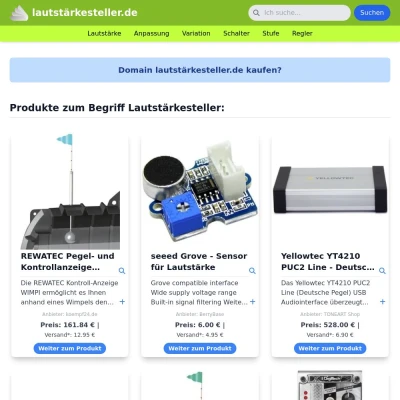 Screenshot lautstärkesteller.de