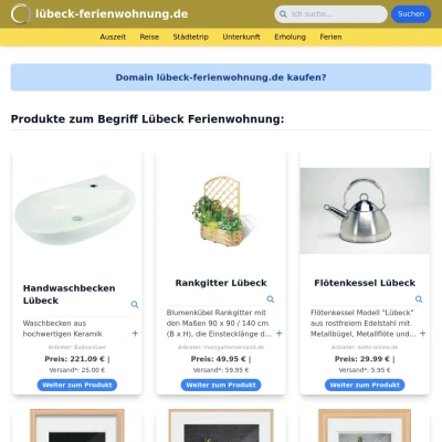 Screenshot lübeck-ferienwohnung.de