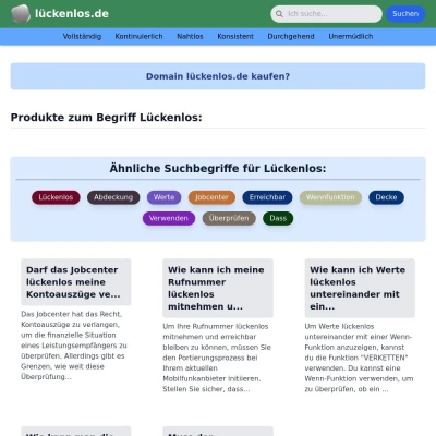 Screenshot lückenlos.de