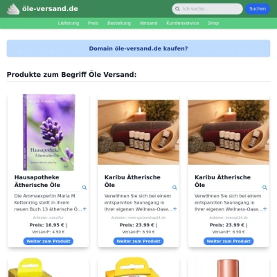 Screenshot öle-versand.de