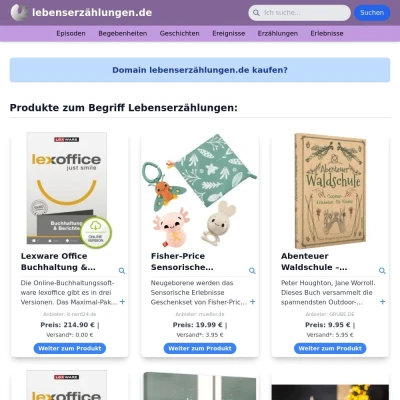 Screenshot lebenserzählungen.de