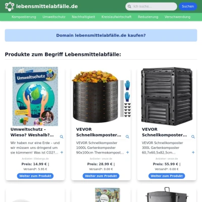 Screenshot lebensmittelabfälle.de