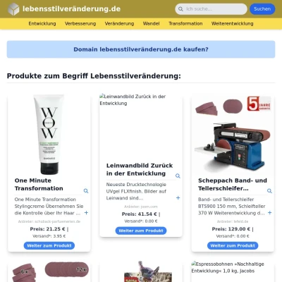 Screenshot lebensstilveränderung.de