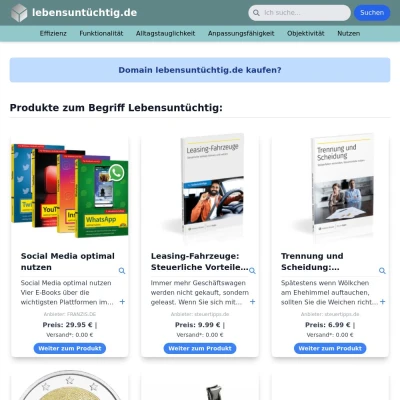Screenshot lebensuntüchtig.de