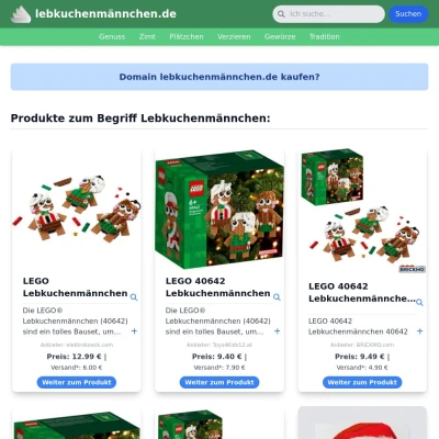 Screenshot lebkuchenmännchen.de