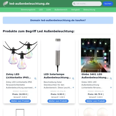 Screenshot led-außenbeleuchtung.de